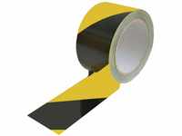 Schwarz-Gelbes Warnband 50mm x 66m, Klebeband, Markierungsband, Signalband,