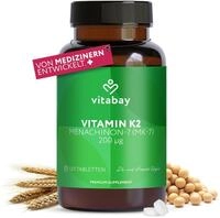 Vitabay Vitamin K2 MK-7 200 &micro;g &ndash; 120 vegane Tabletten &ndash; F&uuml;r Knochen &