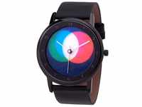 Rainbow e-motion of color Avantgardia RGB, Armband:schwarzes Echtlederarmband