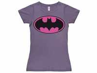 Logoshirt® DC Comics I Batman Logo PINK I T-Shirt Print I Damen I kurzärmlig I