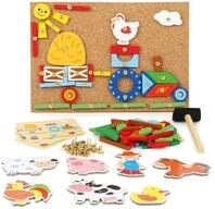 small foot H&auml;mmerchenspiel &bdquo;Bauernhof aus Holz, Korkboden mit Motiven des