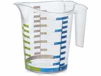 Rotho Domino Messbecher 1l mit Skala, Kunststoff (PP) BPA-frei, transparent, 1l...