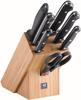 ZWILLING Twin Chef Messerblock, 8-teilig, Bambusblock, Messer, Wetzstab und Schere,