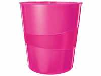 Leitz Papierkorb, 15 Liter, Kunststoff, Pink, WOW, 52781023