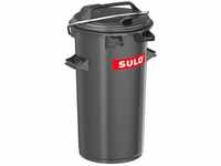 SULO SME50 Systemmülleimer mit Bügel 50L Mülltonne, HDPE, Grau, SME 50 Liter