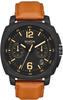 Nixon Unisex Erwachsene Chronograph Quarz Uhr mit Leder Armband A1073-2447-00