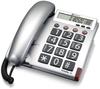 Audioline BigTel 48, Großtastentelefon mit augenfreundlichem Display, silber