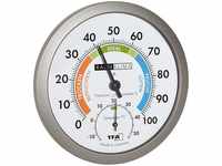 TFA Dostmann Analoges Thermo-Hygrometer, gesundes Raumklima, farbige Komfortzonen,