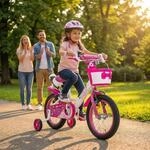 Actionbikes Kinderfahrrad Daisy 16 Zoll | Kinder Fahrrad f&uuml;r M&auml;dchen - 4-7 Jahren -
