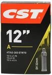 CST Fahrradschlauch 070102, Schwarz, 12 1/2 x 2 1/4" 47/62-203 DV 32 mm, 070102
