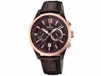 Festina Herren Chronograph Quarz Uhr mit Leder Armband F16999/1