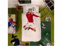 Snurk® - Kinder Bettwäsche Set, Soccer Champ Red Bettwäsche, 135 x 200 cm,...