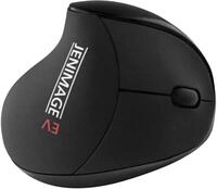 Jenimage Ergonomische Maus Wireless | Vertikal Maus kabellos in Schwarz | Ergo Maus