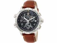 Hamilton Herren Chronograph Quarz Uhr mit Leder Armband H77912535