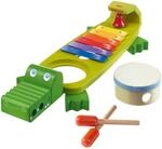 HABA Klang-Kroko: Metallophon & Kindertrommel f&uuml;r Kleinkinder | P&auml;dagogisches