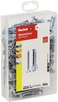 fischer Meister-Box Wohnraum, 160-teiliges D&uuml;bel- und Schraubenset, 6-8 mm