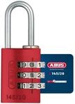 ABUS Zahlenschloss 145/20 Rot - Kofferschloss, Spindschloss u. v. m. -