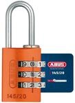 ABUS Zahlenschloss 145/20 Orange - Kofferschloss, Spindschloss u. v. m. -