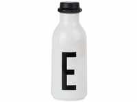 Design Letters Persönliche Trinkflasche Weiß (E) | BPA-Frei | 500 ml | Tritan