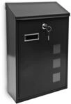 Design Briefkasten aus Metall 25x40 cm Schwarz