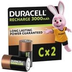 DURACELL C Wiederaufladbare Batterie (2 St&uuml;ck) 1.2V, 3000 mAh NiMH