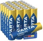 VARTA Batterien AAA, 24 St&uuml;ck, Longlife Power, Alkaline, 1,5V, ideal f&uuml;r...
