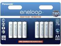 Panasonic eneloop, Ready-to-Use NI-MH Akku, AA Mignon, 8er Pack, min. 2000 mAh,...