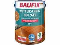 BAUFIX Wetterschutz-Holzgel teak, seidenglänzend, 5 Liter, Holzlasur,...