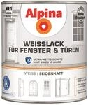 Alpina Wei&szlig;lack f&uuml;r Fenster & T&uuml;ren 2 Liter seidenmatt