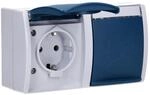 Busch-Jaeger 20/2 EWN-53 SCHUKO Steckdose 2-fach ocean | Grau (IP 44)...