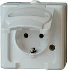 Kopp 103302007 Blue Electric Schutzkontakt-Steckdose mit Deckel
