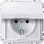 Schneider Electric Merten Schuko-Steckdose mit Klappdeckel, Ber&uuml;hrungsschutz,
