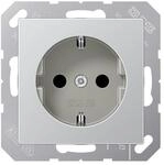 Jung Schuko Steckdose 16 A 250 V mit Ber&uuml;hrungsschutz Serie A Aluminium, 1...