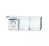 Busch-Jaeger 2300/3 EBW-54 SCHUKO&reg; Steckdose mit erh. Ber&uuml;hrungsschutz