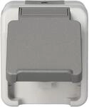 Schneider Electric Merten Schuko-Steckdose mit Klappdeckel, Aufputz, IP 44, Aquastar,