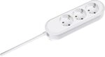 Bachmann Steckdosenleiste SMART 3-Fach 5m Mehrfachsteckdose Wei&szlig; 388.272