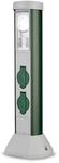 REV Au&szlig;ensteckdose Garten GreenCraft - 51cm, 2-Fach, Zeitschaltuhr, gr&uuml;n
