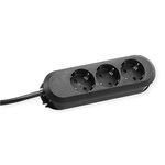 Bachmann Steckdosenleiste SMART 3-Fach 3m Mehrfachsteckdose Schwarz 387.171