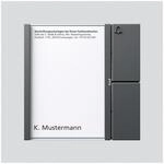 Siedle Tastenmodul 1 Taste 1 und N-System, TM 612-1 Dg, dunkelgrau glimmer, 4919381