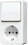Jung 676AWW Schuko-Steckdose mit Wechselschalter