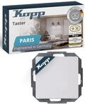 Kopp PARIS Taster in Arktis-Wei&szlig; - Stilvoller IP20 Taster-Unterputz ideal f&uuml;r