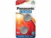 Panasonic CR2025 Lithium Knopfzelle, 3V, 2er Pack