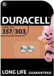 Duracell Spezialzellen 357/303 Silberoxid-Knopfzelle 1,55 V, 2er-Packung