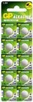 GP A76F-2C10 Alkaline Batterie AG13/LR44 (1.5V, 10er Pack) Blister