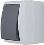 REV AquaForm Ausschalter - Wechselschalter Feuchtraum IP44, Aufputz, grau