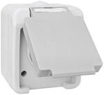 Globe Warehouse AP/FR Steckdose, 1-Fach, grau/hellgrau, IP54, PERANOVA