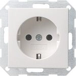 Gira 018827 Schuko Steckdose System 55, reinwei&szlig; matt