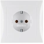 Berker SCHUKO-Steckdose pws/gl 47428989 m.Abdeckplatte S.1 Steckdose...