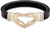 s. Oliver Damen-Armband Edelstahl Leder 21.5 cm - 540070