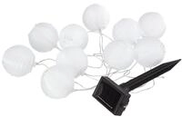 Best Season 477-13 LED-Solarlichterkette "White Ball", 10-teilig, 2,7 m,...